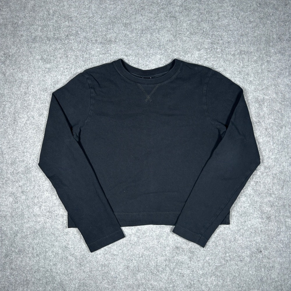 Burton Larosa LS Crop T Womens S Black Long Sleeve T-Shirt Snowboard Casual
